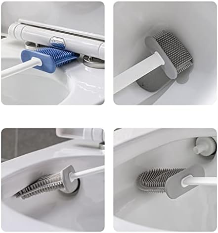 HASMI Toilet Brush with Wall-Mounted Holder Deep Cleaning 1