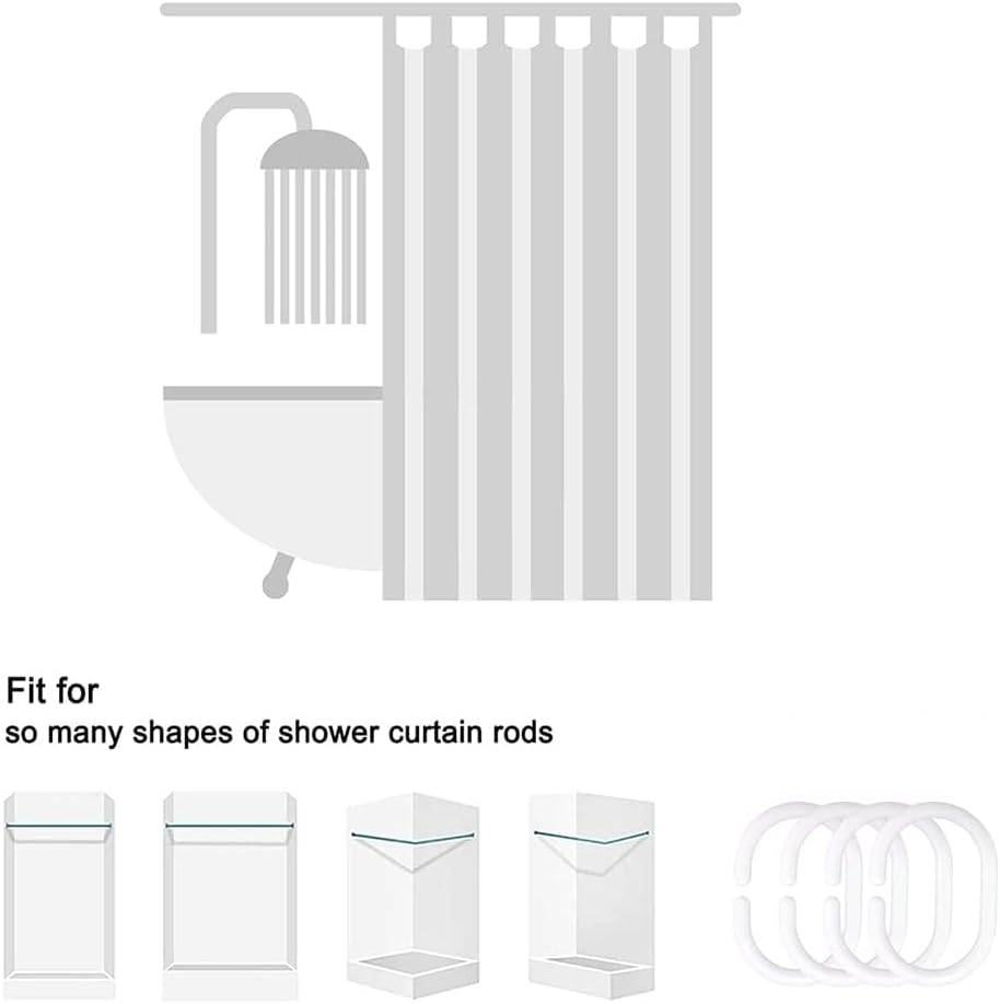 Red Heart Valentines Day Shower Curtain with Hooks