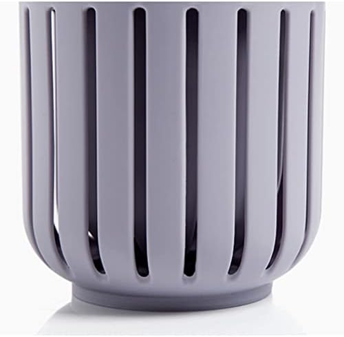 Gray-Blue Wall-Mounted Toilet Brush Set with Holder