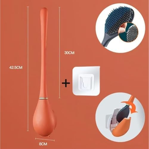 Reaci-Zicoly 2025 Lekxagabo Ag03 Flexible Silicone Toilet Brush Set