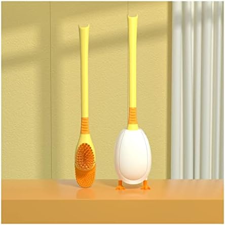 TOMYEUS Yellow Toilet Brush Set with Holder 1