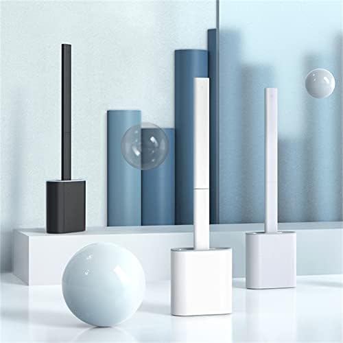 Creative Detachable Wall-Mounted Toilet Brush with TPR Head White