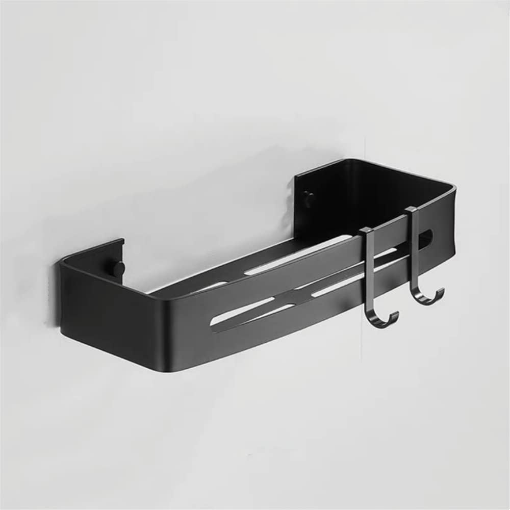 Shower Shelf Rack 1 Layer Black Metal Wall Mounted Storage