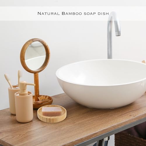 5-Piece Bamboo Bathroom Accessory Set