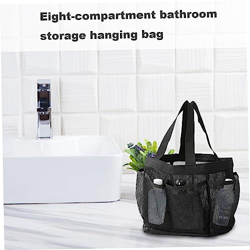KDAMGOQE Bathroom Organizer Mesh Shower Caddy Portable 8-Pocket Black