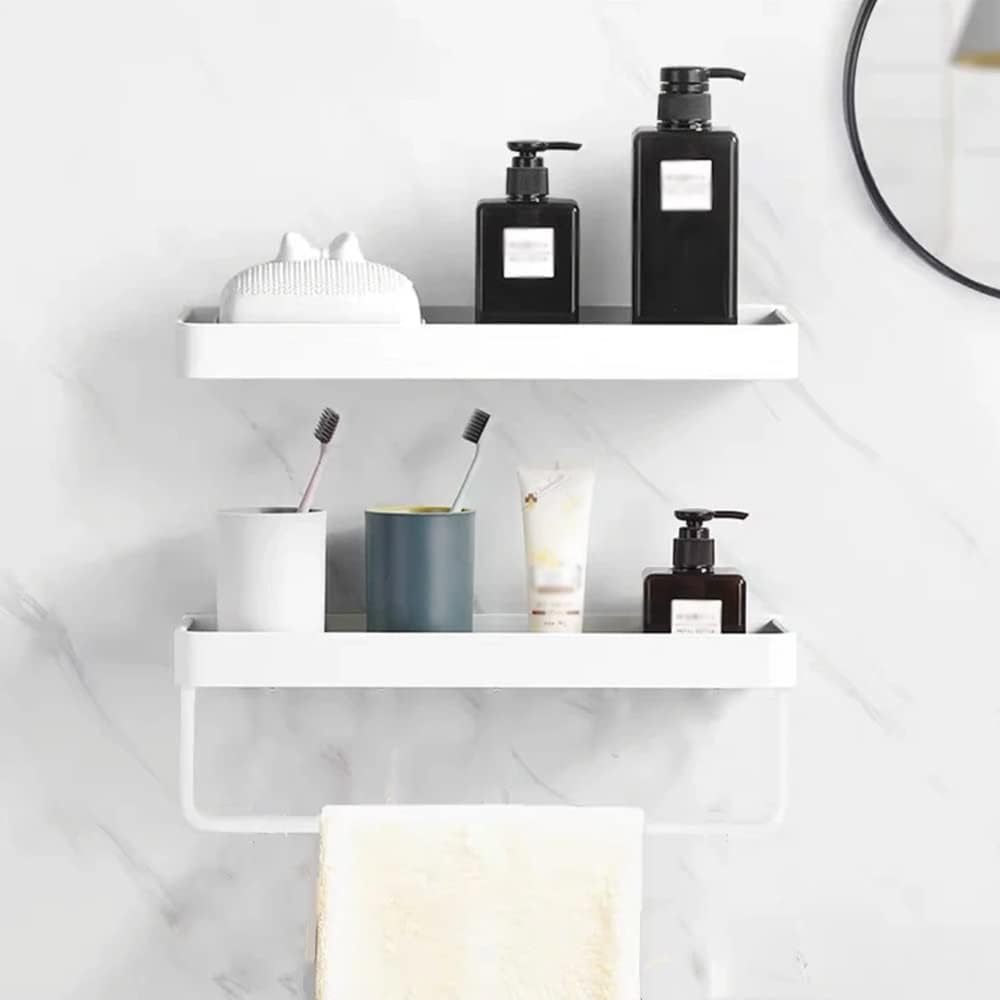 Shower Shelf Racks Storage Rack with Towel Bars Wall Mounted Caddy