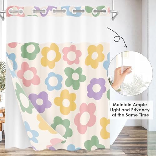 Culudea Vintage Flower Shower Curtain Set 1