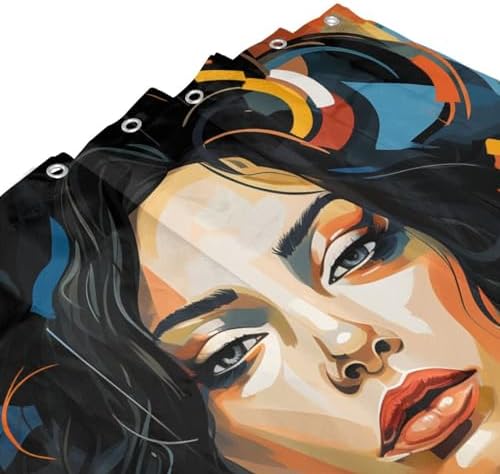 DAOWANGZUO Female Face Shower Curtain Set 1
