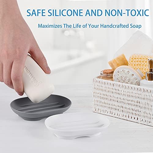 Luckyiren Bathroom Soap Dish Holder Stand Saver Tray