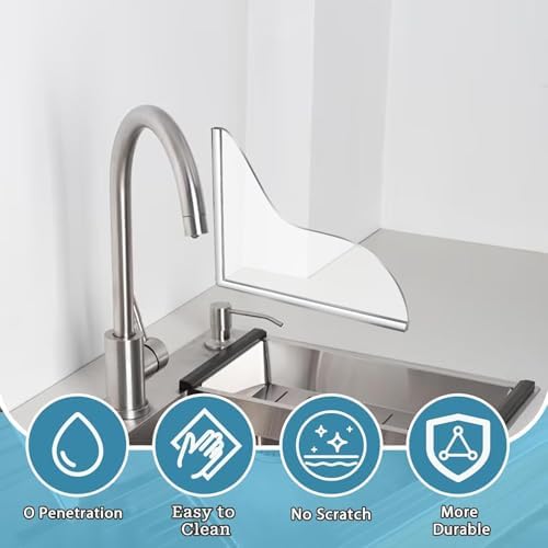 2 PCS Acrylic Shower Splash Guard with Adhesive