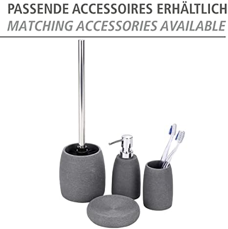 Wenko Polyresin Toilet Brush Set Grey