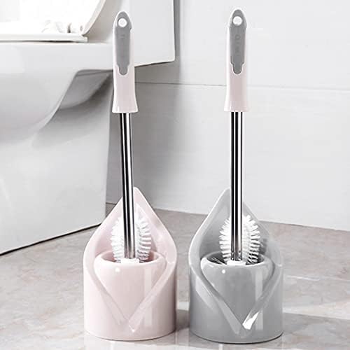 Long Handle Toilet Brush with Holder Set for Bathroom 1
