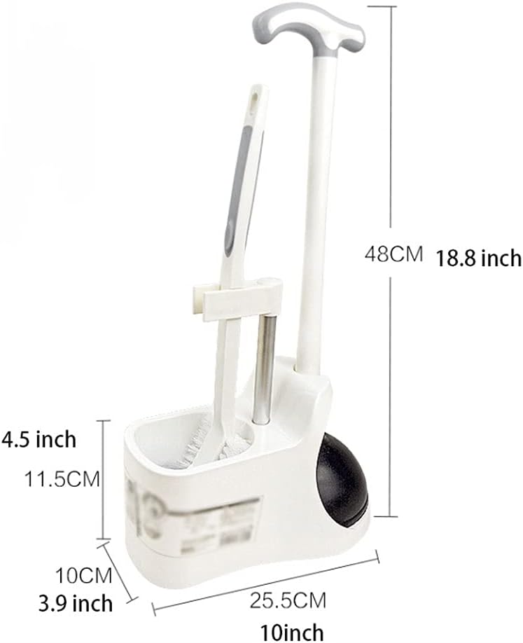 Toilet Brush and Plunger Set with Non-Slip Holder