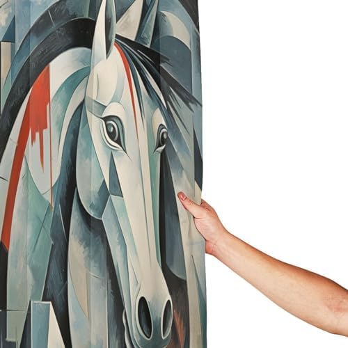 DAOWANGZUO Horse Shower Curtain Set 72x72in