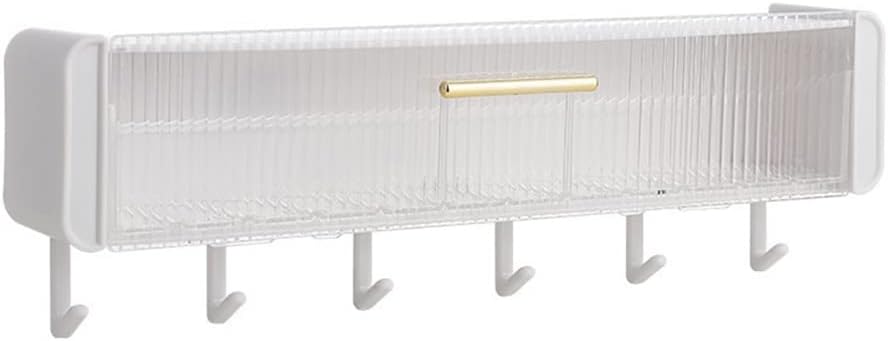 ANNBKA Multifunctional Shower Caddy with 6 Hooks No Drilling Wall Mount Organizer