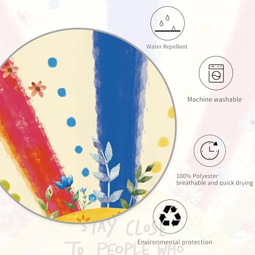 Miyotaa Vibrant Sun Kids Shower Curtain Set