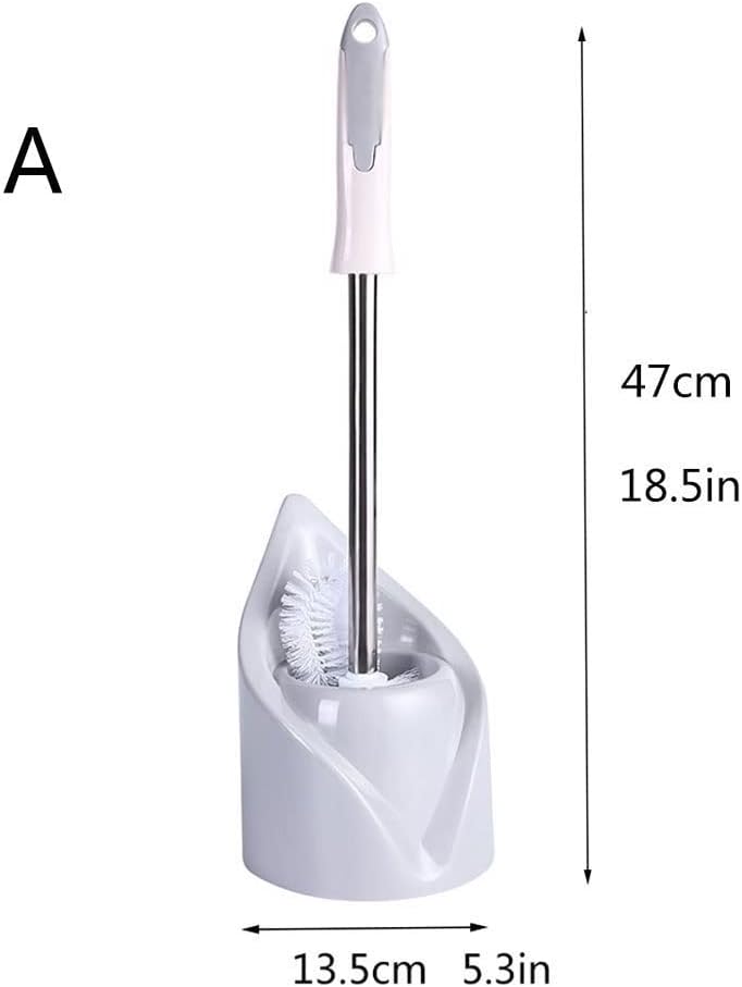 Long Handle Toilet Brush with Holder Set for Bathroom 1