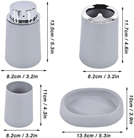 4 Piece Stainless Steel Bathroom Accessories Set - Modern and Durable