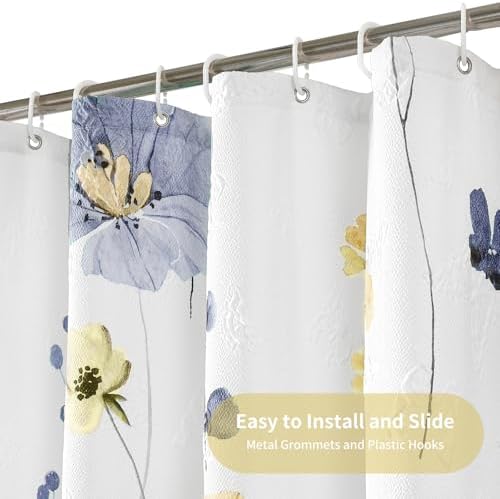 QiyI 36x72 Small Stall Shower Curtain Set