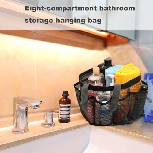 Mesh Shower Caddy Bag 8-Pocket Portable and Lightweight