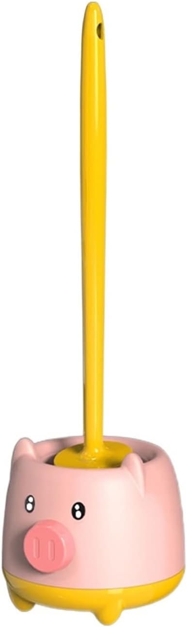 TOMYEUS Wall-Mounted Toilet Brush with Base Yellow