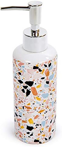 Bodico 3-Piece Marble Terrazzo Print Bathroom Accessory Set Orange