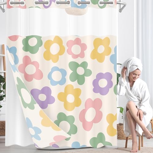 Culudea Vintage Flower Shower Curtain Set 1