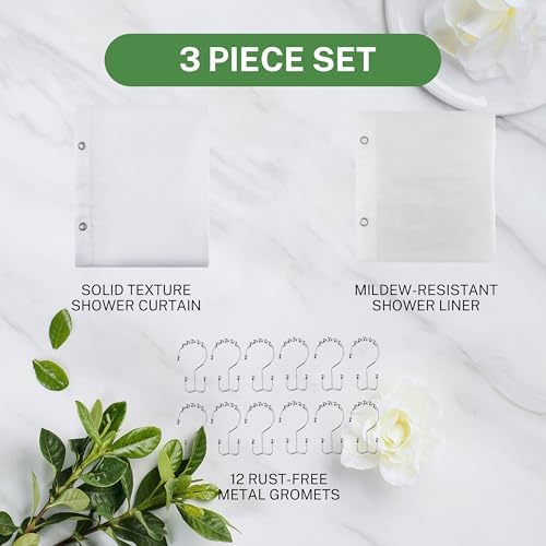 Lameirose 3 in 1 Shower Curtain Set