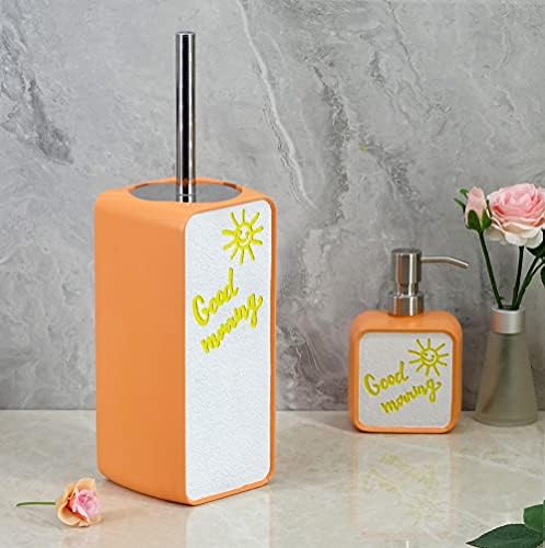Good Morning with Sunshine Resin Toilet Brush Set