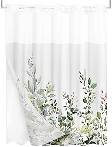 Tititex Snap-In Liner Shower Curtain Set 72x72 Inch