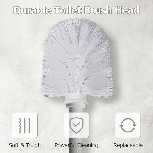 Topsky 2 Pack Toilet Brush Holder Set Gray