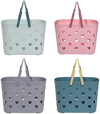 Plastic Shower Caddy Basket Tote with Handles