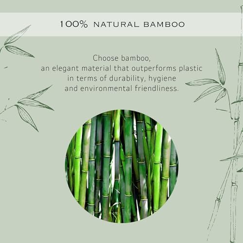 5-Piece Bamboo Bathroom Accessory Set