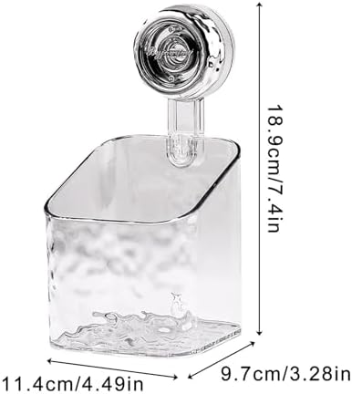 No-Drill Clear Wall Caddy with Suction Cups 1
