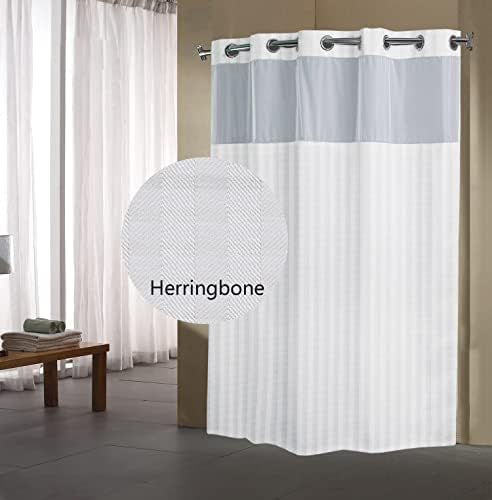 Fabritones Hook Free Shower Curtain Set 71x74 Inch