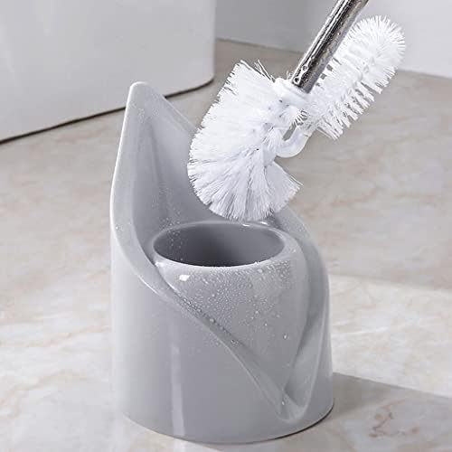 Long Handle Toilet Brush with Holder Set for Bathroom 1