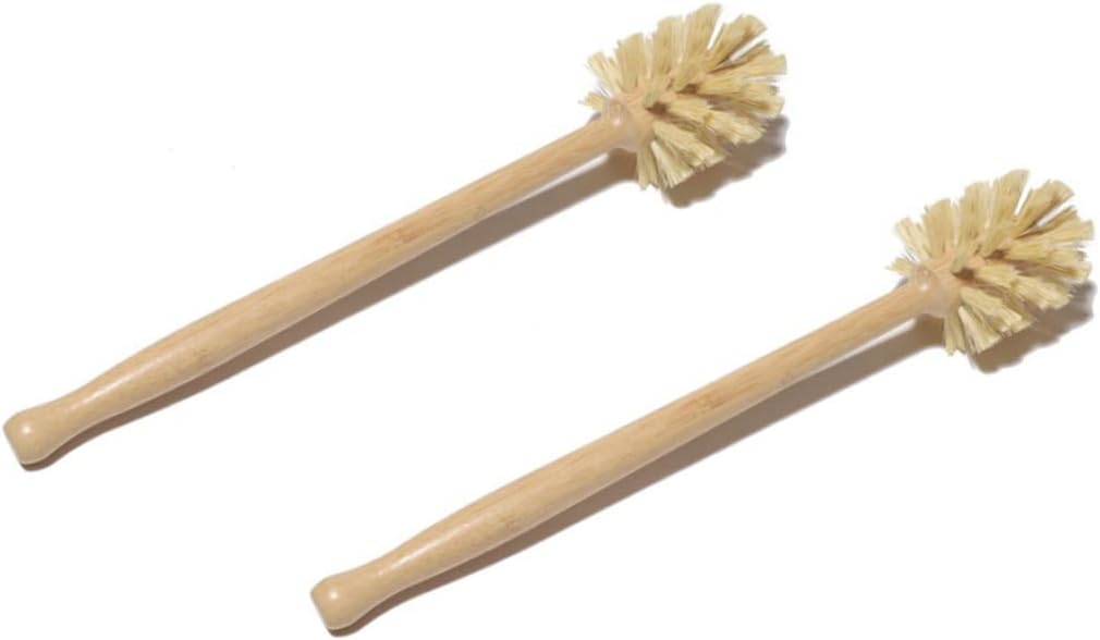 Beechwood Toilet Brush 2PCS 14x3in Non Slip Reusable