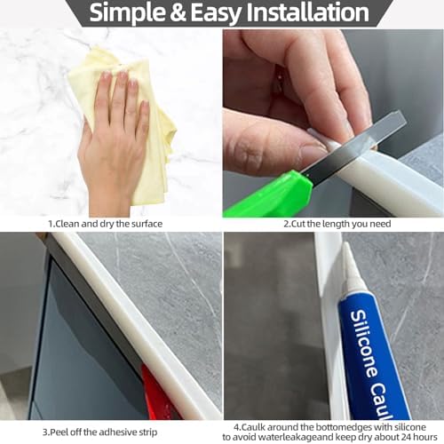 39 Inch Collapsible Shower Threshold Water Dam Barrier