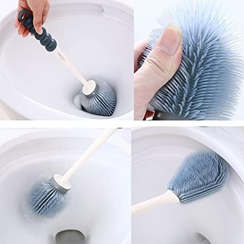 Stylish Toilet Brush Holder with Long Handle and Soft Bristles