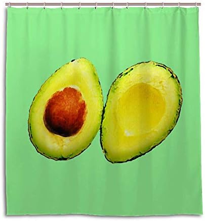Waterproof Shower Curtain with Grapefruit Design 60x72 Inch