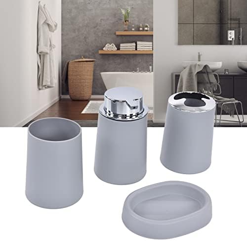 4 Piece Stainless Steel Bathroom Accessories Set - Modern and Durable