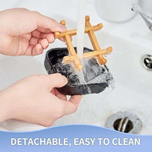 Bamboo Soap Dish with Detachable Holder