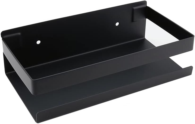 Shower Caddy Black 20cm Wall Mount Organizer