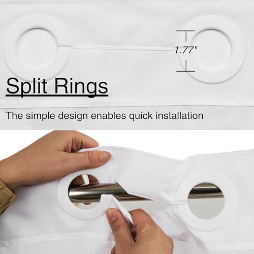 GKLEASG No Hook Shower Curtain Set