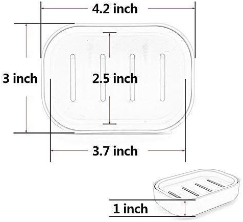 UVIVIU Plastic Soap Dish Khaki Drain Holder