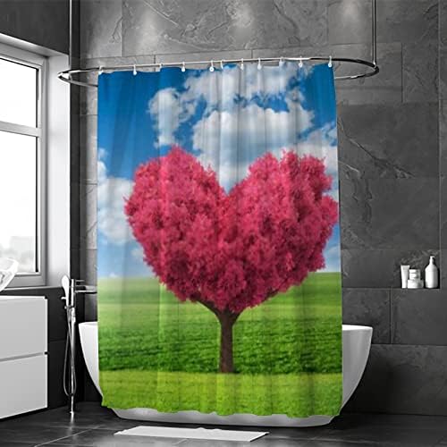 Hapuxt 60x72 Inch Waterproof Shower Curtain with 12 Hooks