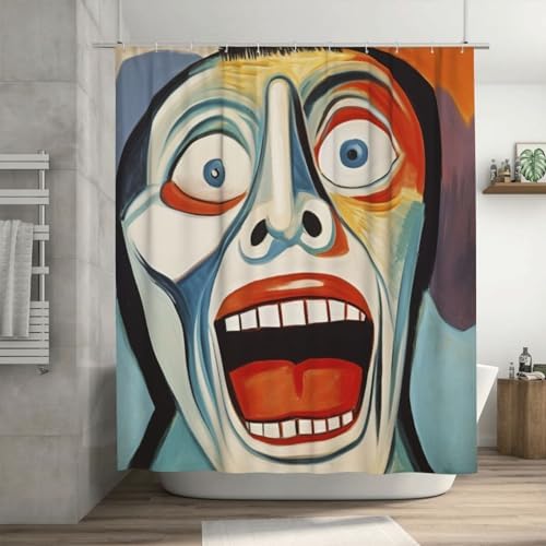 Laughing Boy Shower Curtain Set with 12 Hooks 72x72in 1