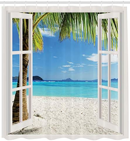 Ambesonne Turquoise Shower Curtain Set 69x70