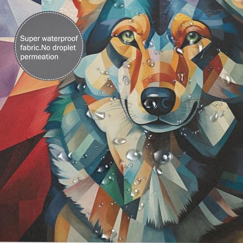 DAOWANGZUO Black Dog Bohemian Shower Curtain Set