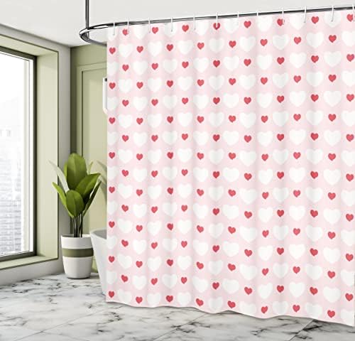 Ambesonne Love Decor Shower Curtain Set 75 Inches Long